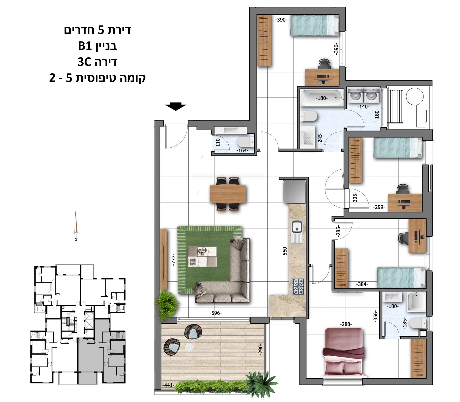 תכנית דירה 2957